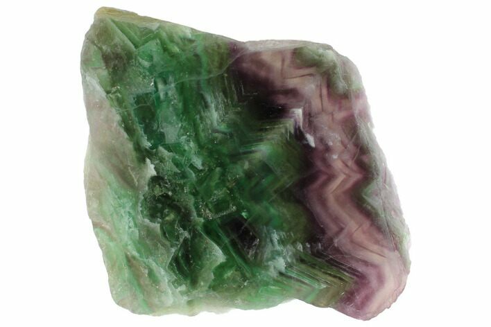 Polished Green & Purple Fluorite Slab - China #98629